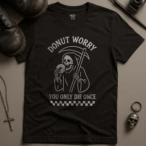 Printify T-Shirt Black / S Donut Worry T-Shirt