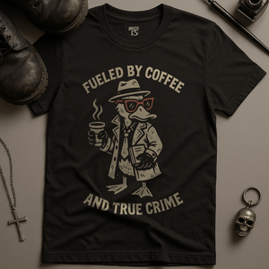 T-Shirt Black / S Fueled By Coffee and True Crime T-Shirt