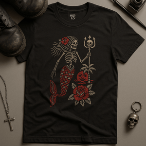 Printify T-Shirt Black / S Gothic Mermaid 2 T-Shirt