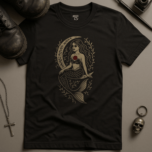 Printify T-Shirt Black / S Gothic Mermaid T-Shirt
