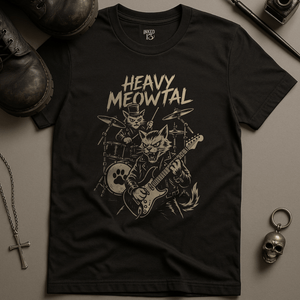 Printify T-Shirt Black / S Heavy Meowtail T-Shirt