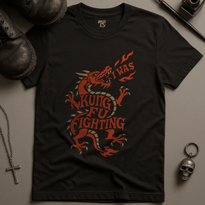 Printify T-Shirt Black / S Kung Fu Fighting T-Shirt