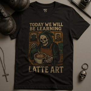 Printify T-Shirt Black / S Latte Art T-Shirt