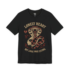 Printify T-Shirt Black / S Lonely Heart T-Shirt