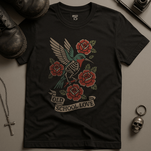 Printify T-Shirt Black / S Old School Love T-Shirt