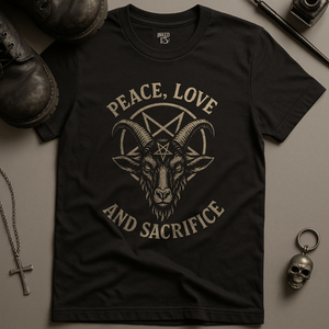 T-Shirt Black / S Peace Love and Sacrifice T-Shirt