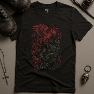 Printify T-Shirt Black / S Phoenix Dragon T-Shirt