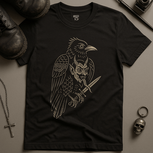 Printify T-Shirt Black / S Raven Devil T-Shirt