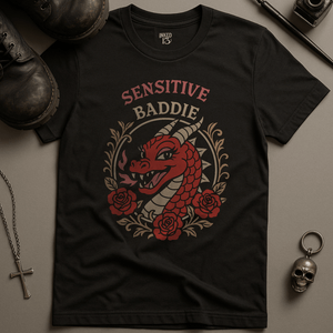 Printify T-Shirt Black / S Sensitive Baddie T-Shirt