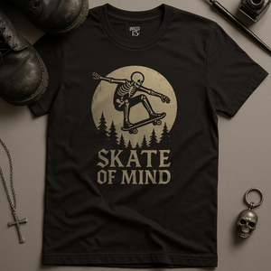 Printify T-Shirt Black / S Skate Of Mind Moon T-Shirt