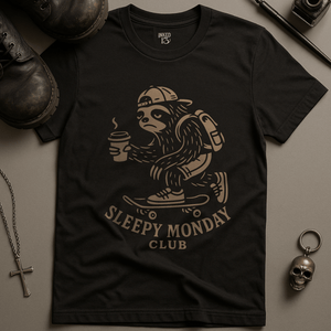 Printify T-Shirt Black / S Sleepy Monday Club T-Shirt