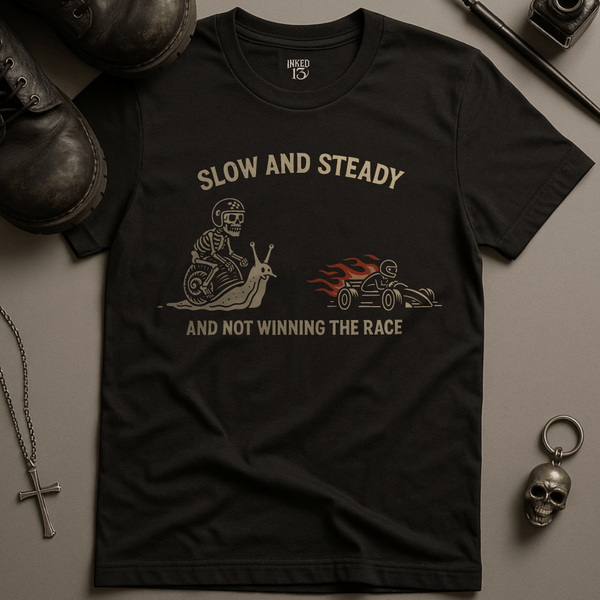 Printify T-Shirt Black / S Slow and Steady T-Shirt