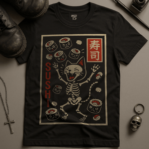 Printify T-Shirt Black / S Sushi Celebration T-Shirt