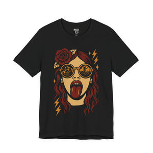 Printify T-Shirt Black / S Tongue and Lips T-Shirt