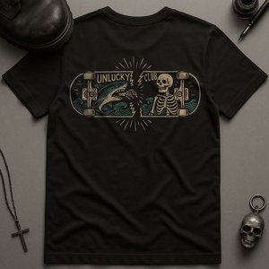 T-Shirt Black / S Unlucky Club Skateboard T-Shirt