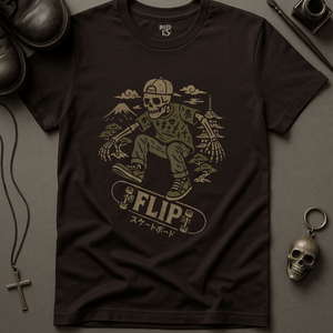 T-Shirt Brown / S Flip Skateboard T-Shirt