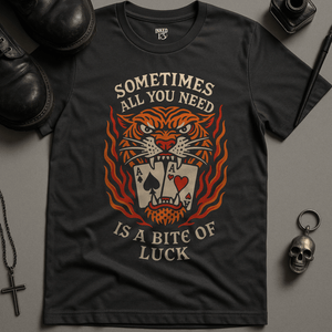 Printify T-Shirt Dark Grey / S Bite Of Luck T-Shirt