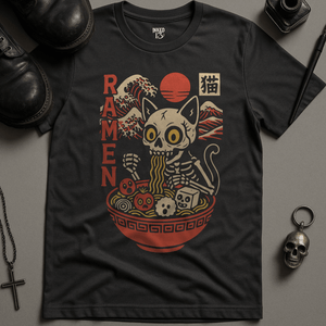 T-Shirt Dark Grey / S Cat Ramen T-Shirt