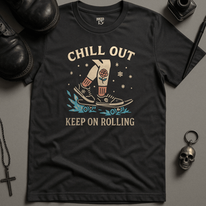 Printify T-Shirt Dark Grey / S Chill Out Keep On Rolling T-Shirt