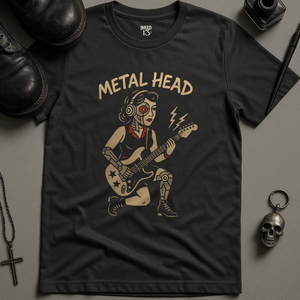 Printify T-Shirt Dark Grey / S Cyborg Metal Head T-Shirt