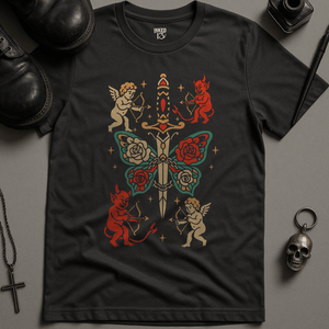 Printify T-Shirt Dark Grey / S Dagger Butterfly T-Shirt