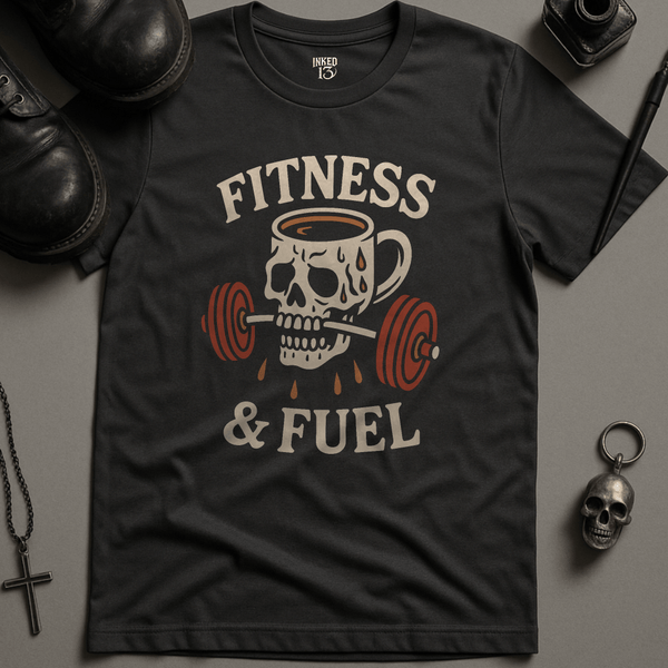 Printify T-Shirt Dark Grey / S Fitness and Fuel T-Shirt