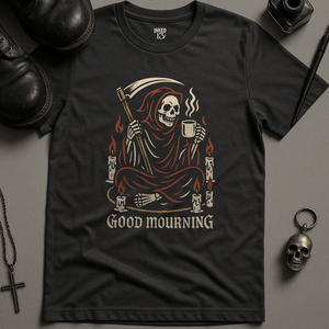 Printify T-Shirt Dark Grey / S Good Mourning T-Shirt