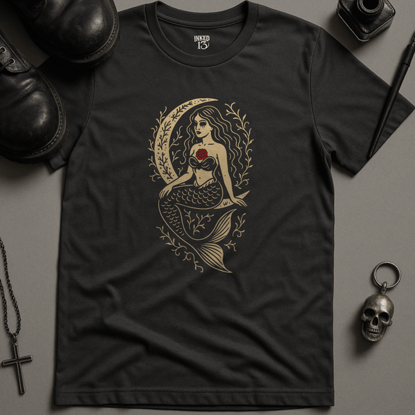 Printify T-Shirt Dark Grey / S Gothic Mermaid T-Shirt