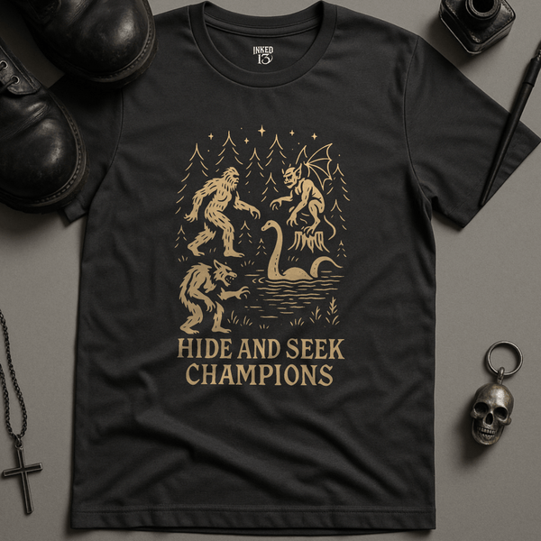 Printify T-Shirt Dark Grey / S Hide and Seek Champions T-Shirt