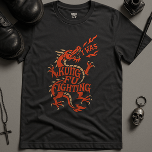 Printify T-Shirt Dark Grey / S Kung Fu Fighting T-Shirt