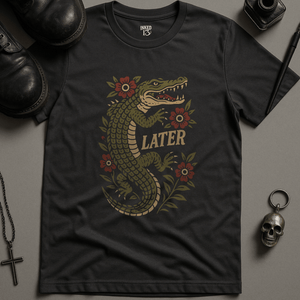 Printify T-Shirt Dark Grey / S Later Aligator T-Shirt