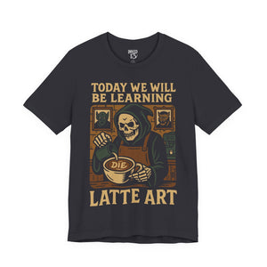 Printify T-Shirt Dark Grey / S Latte Art T-Shirt