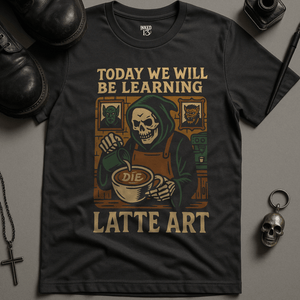 Printify T-Shirt Dark Grey / S Latte Art T-Shirt