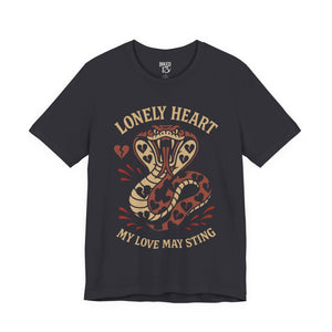 Printify T-Shirt Dark Grey / S Lonely Heart T-Shirt