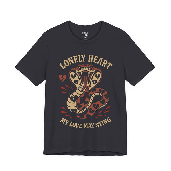 Printify T-Shirt Dark Grey / S Lonely Heart T-Shirt