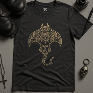 Printify T-Shirt Dark Grey / S Māori Manta Ray T-Shirt