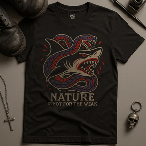 Printify T-Shirt Dark Grey / S Nature Is Not For The Weak T-Shirt