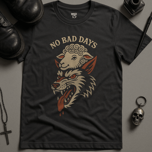 Printify T-Shirt Dark Grey / S No Bad Days Wolf T-Shirt