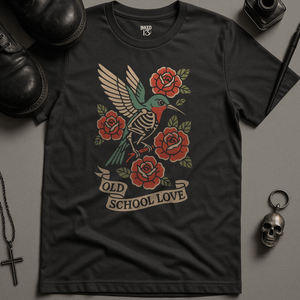 Printify T-Shirt Dark Grey / S Old School Love T-Shirt