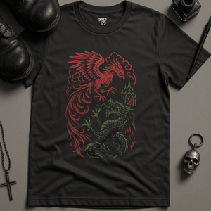 Printify T-Shirt Dark Grey / S Phoenix Dragon T-Shirt
