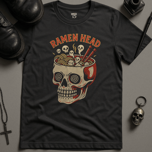 Printify T-Shirt Dark Grey / S Ramen Head T-Shirt
