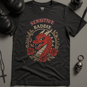 Printify T-Shirt Dark Grey / S Sensitive Baddie T-Shirt