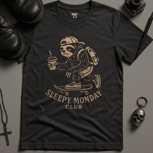Printify T-Shirt Dark Grey / S Sleepy Monday Club T-Shirt
