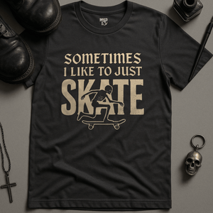 Printify T-Shirt Dark Grey / S Sometimes I Like To Skate T-Shirt
