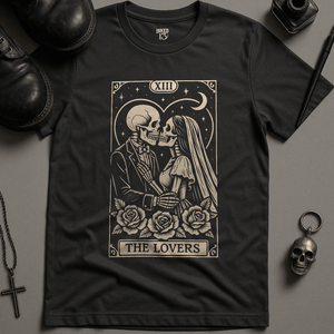 Printify T-Shirt Dark Grey / S The Lovers Tarot T-Shirt