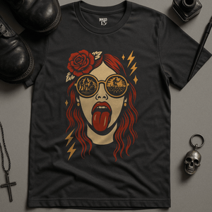 Printify T-Shirt Dark Grey / S Tongue and Lips T-Shirt