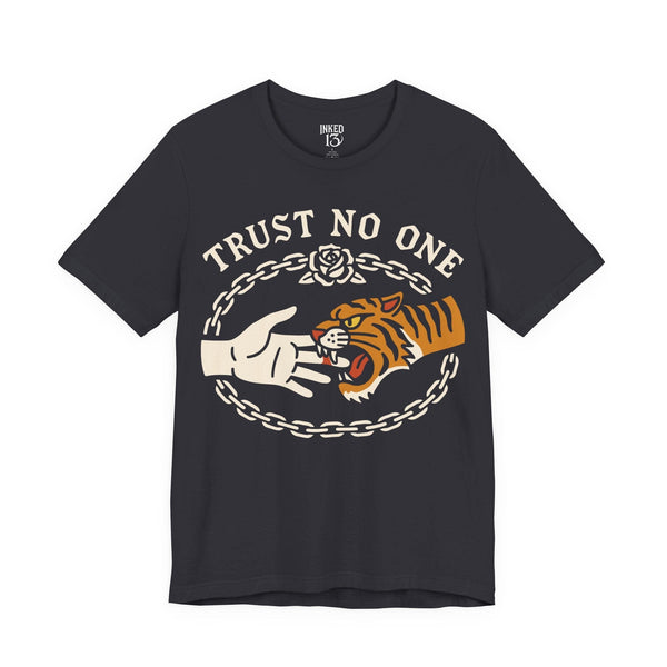Printify T-Shirt Dark Grey / S Trust No One T-Shirt
