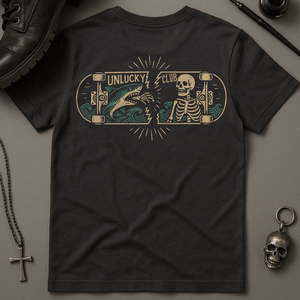 T-Shirt Dark Grey / S Unlucky Club Skateboard T-Shirt