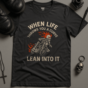 Printify T-Shirt Dark Grey / S When Life Throws You A Curve T-Shirt