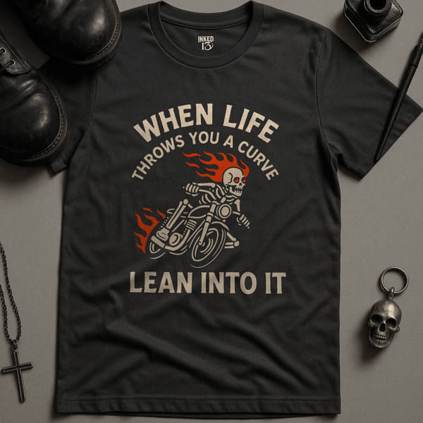 Printify T-Shirt Dark Grey / S When Life Throws You A Curve T-Shirt
